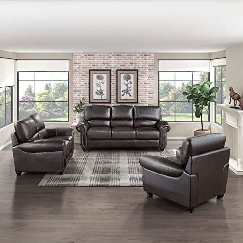 Lexicon Top Grain Leather Match Chair Accent Chairs - Image 5