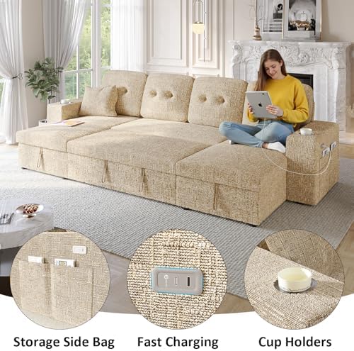 Modular Sectional Sleeper Sofa Bed, Couches - Image 5