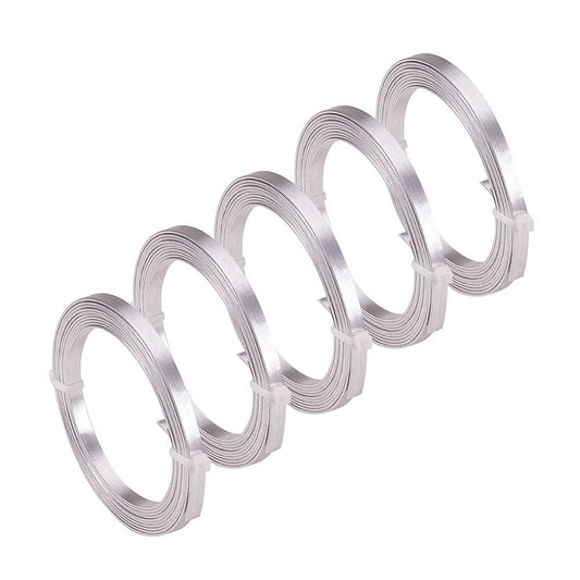 Fashewelry 3mm Aluminum Flat Wire Silver 82Ft Bendable Nose for Face Masks Soft Craft for Winding Beads Jewelry Making