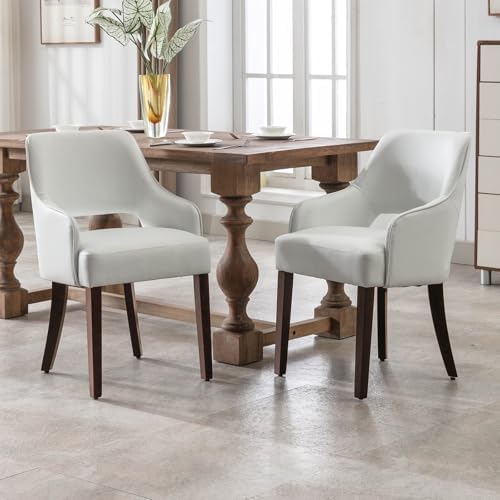 Faux Leather Upholstered Dining Chairs Set of 6 - Image 7