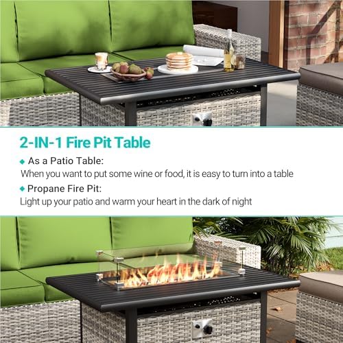 Outdoor Patio Furniture Set PE Wicker Rattan Outdoor Sectional Sofa - Image 6