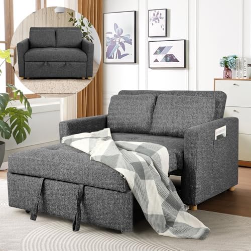 SEJOV Loveseat Sleeper, 3-in-1 Convertible Sofa Bed Pull Out by SEJOV