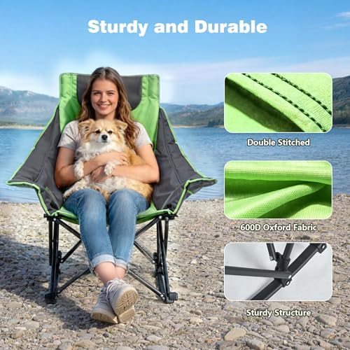 SUNNYFEEL Oversized Folding Rocking Camping Chair - Image 5