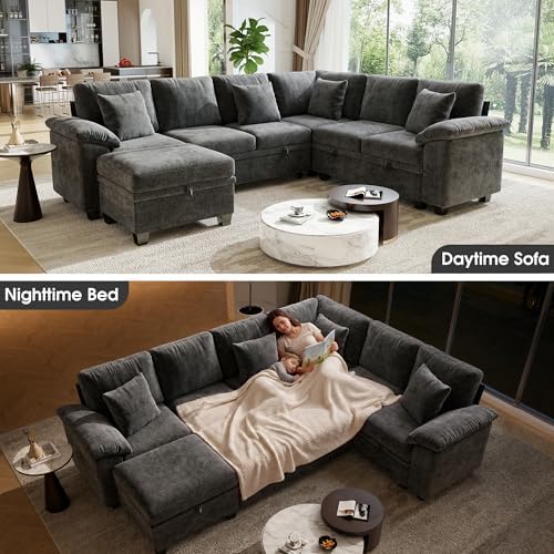 107.8" Modular Sectional Sleeper Sofa - Image 3