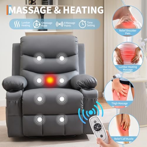 Garvee Oversized Swivel Recliner Chair - Image 5