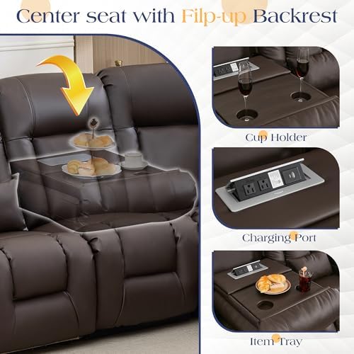 TUNYI Power Loveseat Recliner Sofa - Image 5