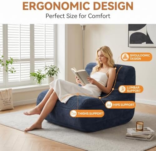 Memory Foam Bean Bag Chair - Image 6