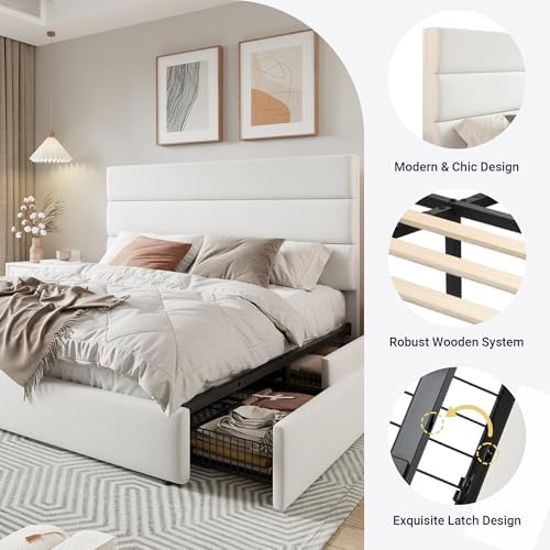 Allewie Modern King Size Platform Bed Frame - Image 6