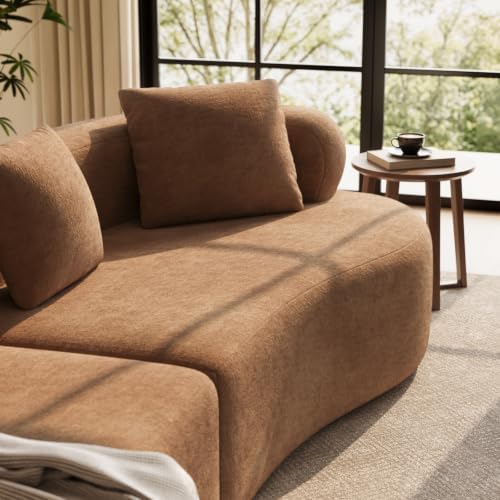 110" Boneless Sectional Couch Modern Curved Sofa - Image 5