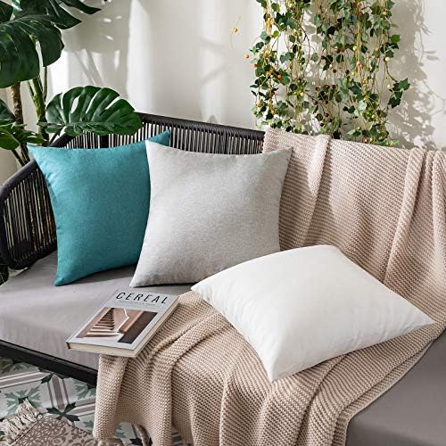 MIULEE Decorative Outdoor Pillow Covers Waterproof 16x16 White - Image 4