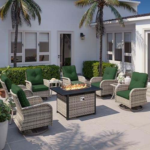 10Pcs Patio Rocking Swivel Chair by MuphyersPatioFurniture