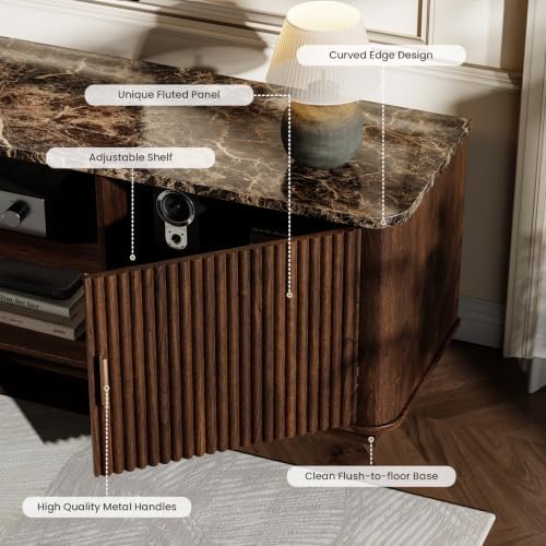 MODNEST Faux Marble Top TV Stands - Image 4