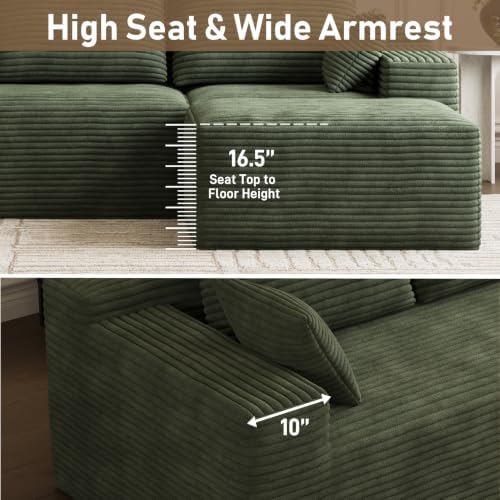 ONEMMLION 105" L-Shaped Cloud Boneless Couch - Image 4