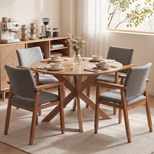 GOTMINSI Mid-Century Modern Linen Dining Chair - Image 4