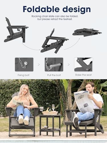 KINGYES Adirondack Rocking Chair - Image 4