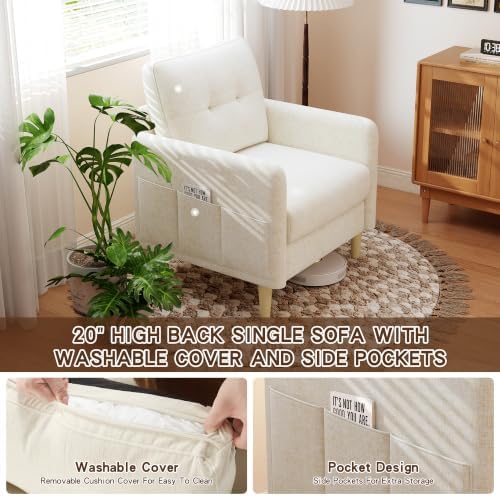 Urhanherry 31" Small Sofa Couch - Image 5
