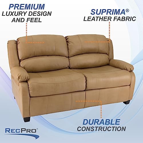 RecPro Charles 65" RV Hide-A-Bed Loveseat | Toffee - Image 4