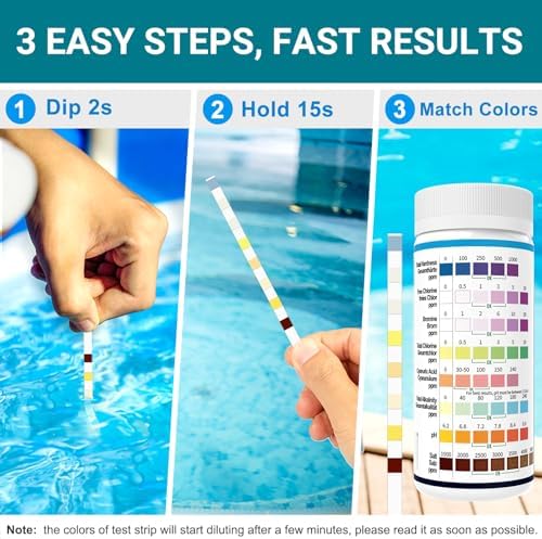 2026 Salt Water 8-in-1 Pool Test Strips Kit | 150 Strips Pool Salt Test Strips - Image 4