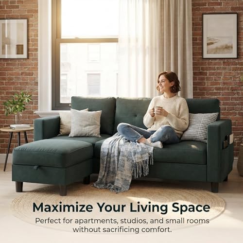 SUNLEI Convertible L-Shaped Sectional Couches - Image 4