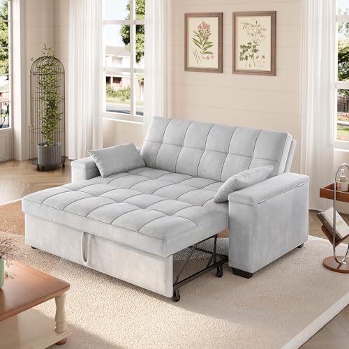 Gizoon Convertible Sofa Bed, 3 in 1 Velvet Sleeper Sofa by Gizoon