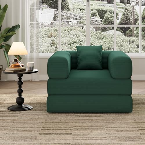 Single Couch Sofa for Small Spaces, 2-in-1 Single Boneless Sofa - Image 5