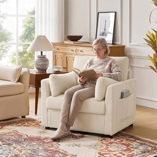Mofolit 38“ Modern Corduory Accent Chair - Image 4