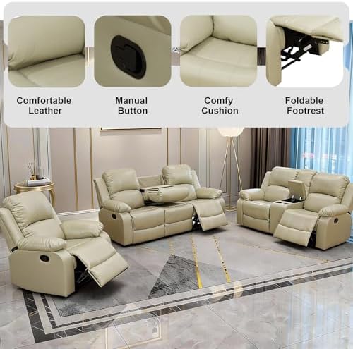 3 Piece Reclining Sectional Couch - Image 6