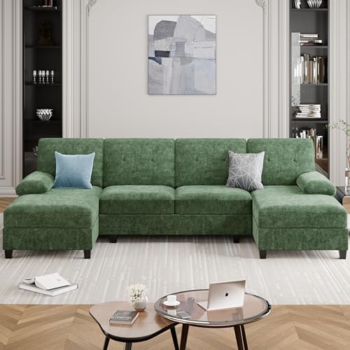 Sectional Couches for Living Room, 106 in U Shaped Couch Soft Sectional Sofa - Image 3