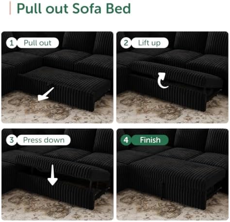 HONBAY Modular Sectional Sleeper Sofa - Image 5