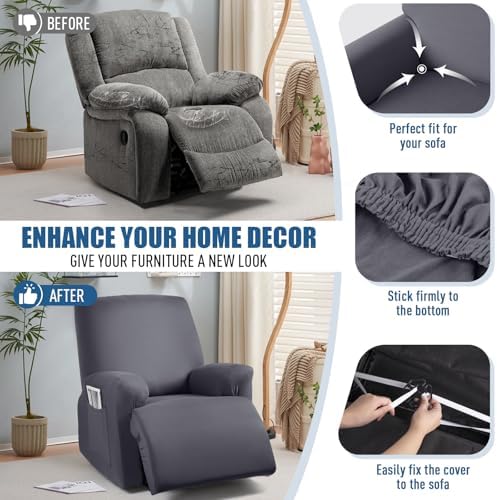 TAOCOCO Recliner Chair Covers 4-Pieces - Image 4