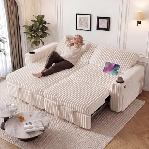 Vipbear 91" Sectional Sleeper Sofa by VipbearLiving