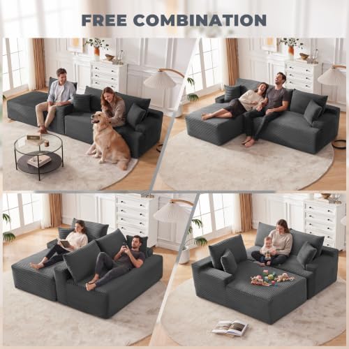Mangodan Cloud Sectional Sofa, Boneless Couch - Image 4