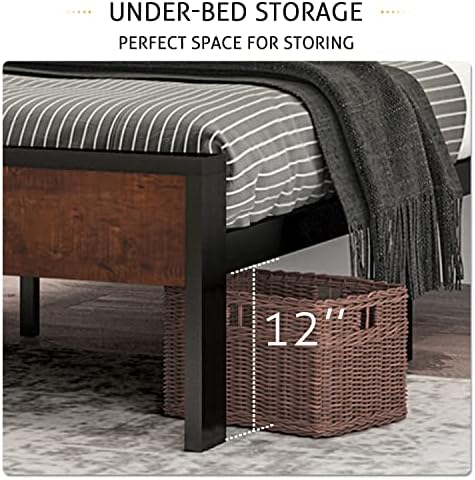 SHA CERLIN 14 Inch Full Size Metal Platform Bed Frame - Image 4