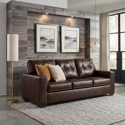 Signature Design by Ashley Santorine Transitional Tufted Leather Match Sofa - Image 2