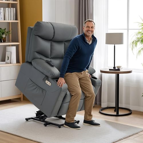 MCombo Power Lift Recliner for Elderly, Leather 7287 - Image 2