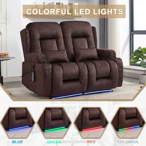 URRED Power Loveseat Recliner Sofa - Image 6