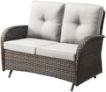 Belord Outdoor Glider Bench Patio Loveseat by Belord