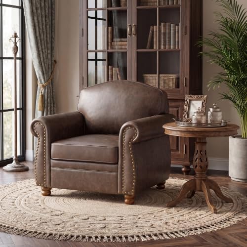 Vintage Oversized Faux Leather Chair - Image 5