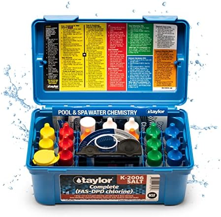 Taylor Technologies K-2006-SALT FAS-DPD, 9-in-1 Saltwater Pool Test Kit by Taylor