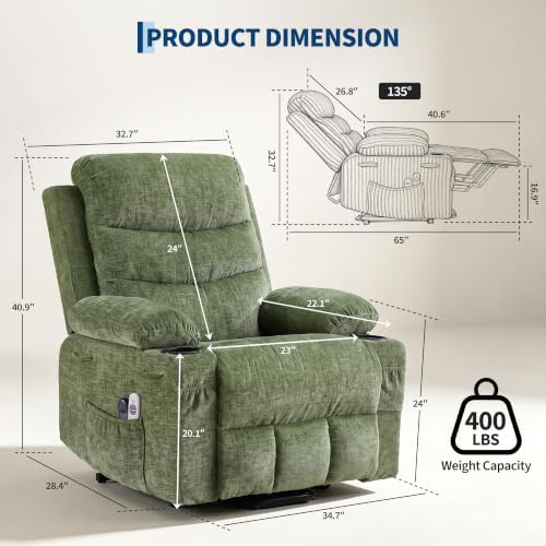Garvee Oversized Power Lift Recliner Chair - Image 2