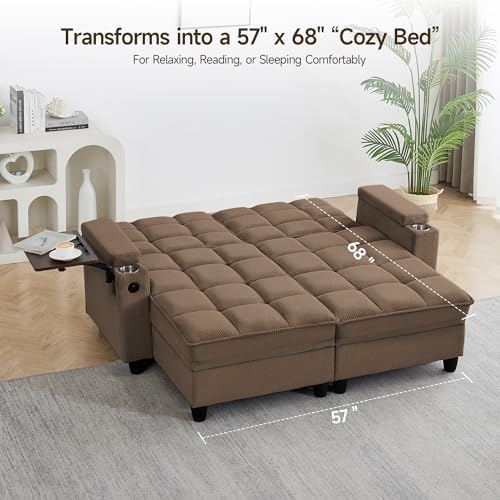 70.9" Chaise Lounge Chair Indoor, Oversized Boucle Upholstered Sofa Bed - Image 6