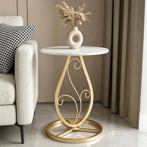 Round End Table Living Room, Small Side Table - Image 4