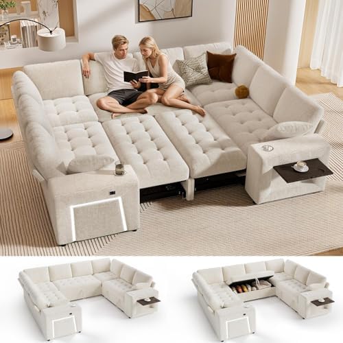Vipbear 111" Modular Sectional Sleeper Sofa by VipbearLiving