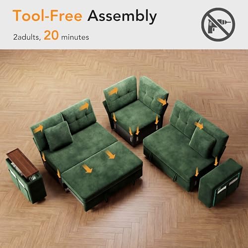 Vipbear 5 Seat Modular Sectional Sleeper Sofa - Image 6