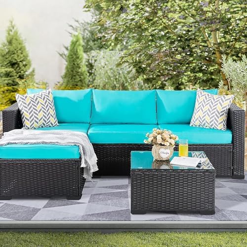 Shintenchi 3 Pieces Patio Furniture Set, All-Weather Rattan Patio Conversation by Shintenchi%7CFurnitureMadeforRealLife