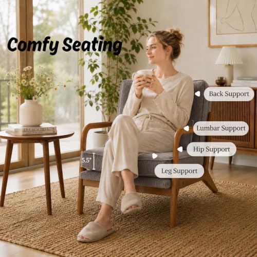 Karl home Mid-Century Modern Accent Reading Chair - Image 3
