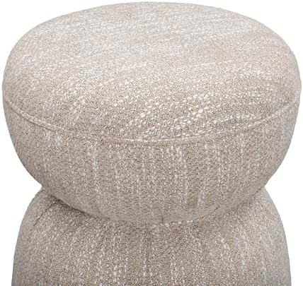 TOV Furniture Tomlin Beige Gaming Ruched Ottoman - Image 3