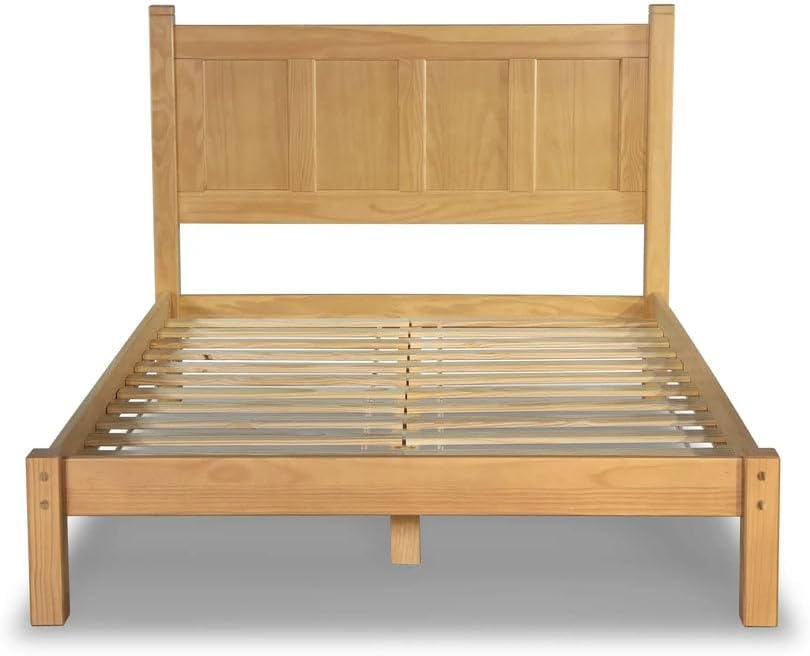 Grain Wood Furniture Shaker Solid Wood Panel Platform Bed, Queen Size - Image 4