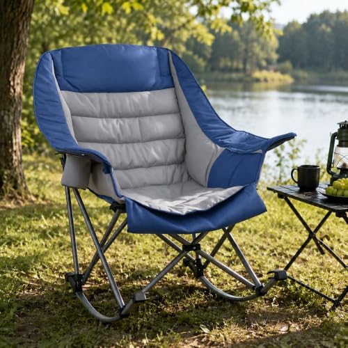 SUNW Oversized 400lbs Foldable Rocking Camping Chair by Unknown