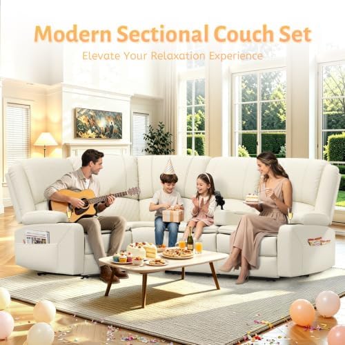 4 Seater Reclining Sofa Set, Modern Living Room Couch Set - Image 3